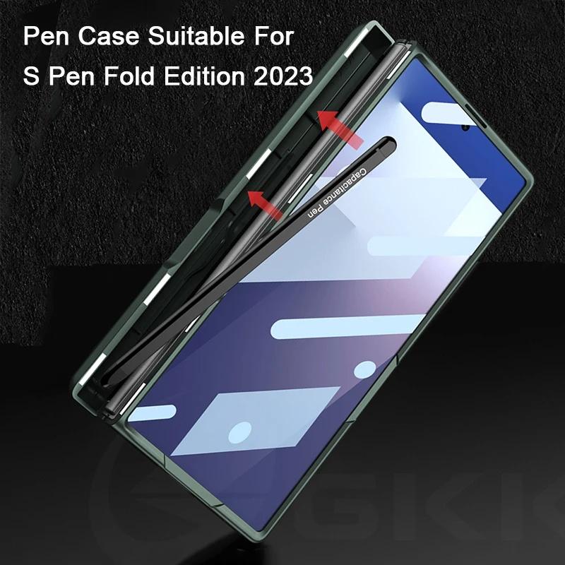 Magnetic Hinge Pen Slot 360 Protective Case for Samsung Galaxy Z Fold 7 6 5 4 5G Pen Holder Screen Glass Stand Cover