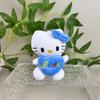 Lovely Kt Cat Plush Doll Keyring Charming Heart Cat Keychain Fluffy Toy