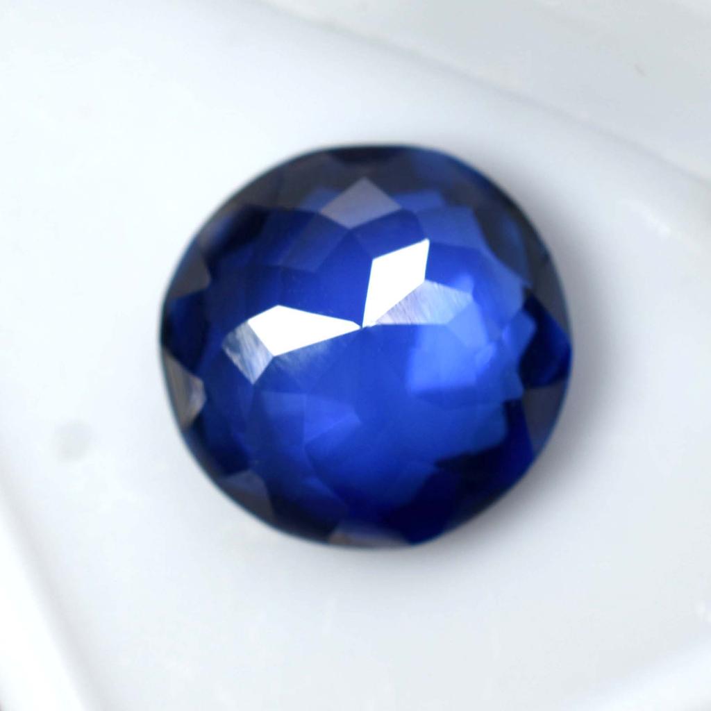 Natural Blue Sapphire Loose Gemstone 5.30 ct Ceylon Round Cut September Birthday Birthstone
