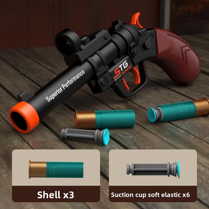 Игрушечный пистолет, выбрасывающий пули, пусковое устройство, детская игрушка, короткий пистолет, маленький пистолет для мальчиков, ностальгическое оружие для улицы, игрушка для детей, подарок