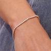 Minimalist Geometric Chain Bracelet Women Copper Base 14K Gold Plated Zirconia Adjustable 17cm Fashion Daily Wear