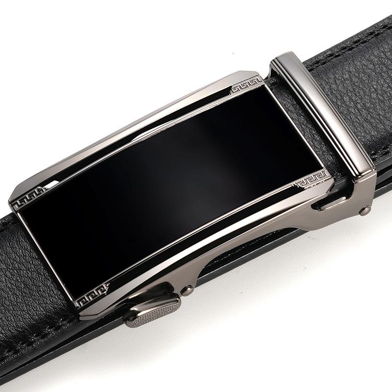 Мужской новый ремень модный сплав автоматическая пряжка кожаный ремень для брюк деловой повседневный ремень для молодежи и среднего возраста мужчины