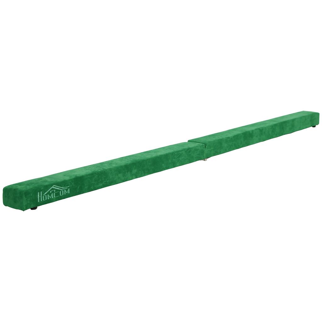 Balance Beam 210cm Foldable Gymnastics for Children, Adults Green