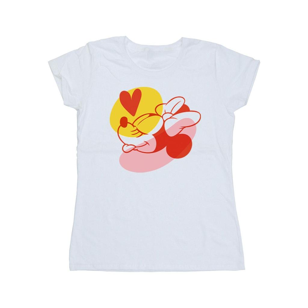 Disney Womens/Ladies Minnie Mouse Tongue Heart Cotton T-Shirt