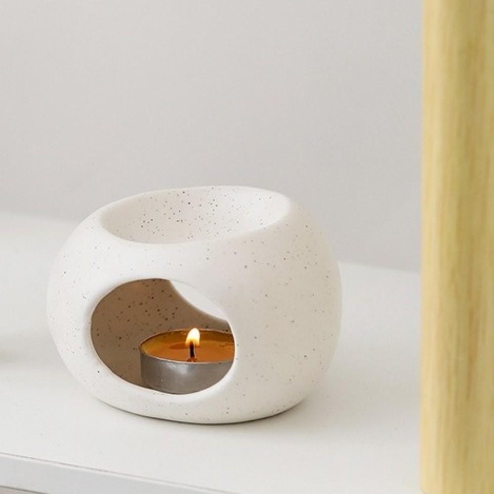 Minimalist Essential Oil Burner Ceramic Aromatherapy Burner Candle Heating Holder Yoga Studio