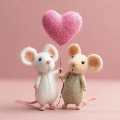 Плюшевая игрушка мышка из фетра ручной работы, милое животное, украшение, мягкая, очаровательная, домашний декор, уникальный подарок