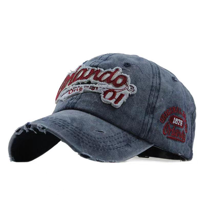 Letter Embroidery Washed Denim Baseball Cap Unisex Adjustable Cotton Hat Men Hiking Caps Snapback Hats Wild Hat