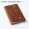 High-end  Vintage Genuine Leather Notebook Cover A5 Magnetic Book Jacket Three Fold Buckle Protective Case for Notebook