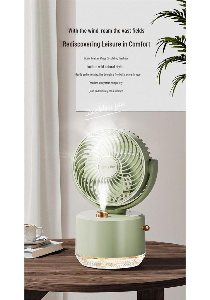 Portable Desktop Spray Fan with Humidification - Ideal for Office, Dorm, or Gift