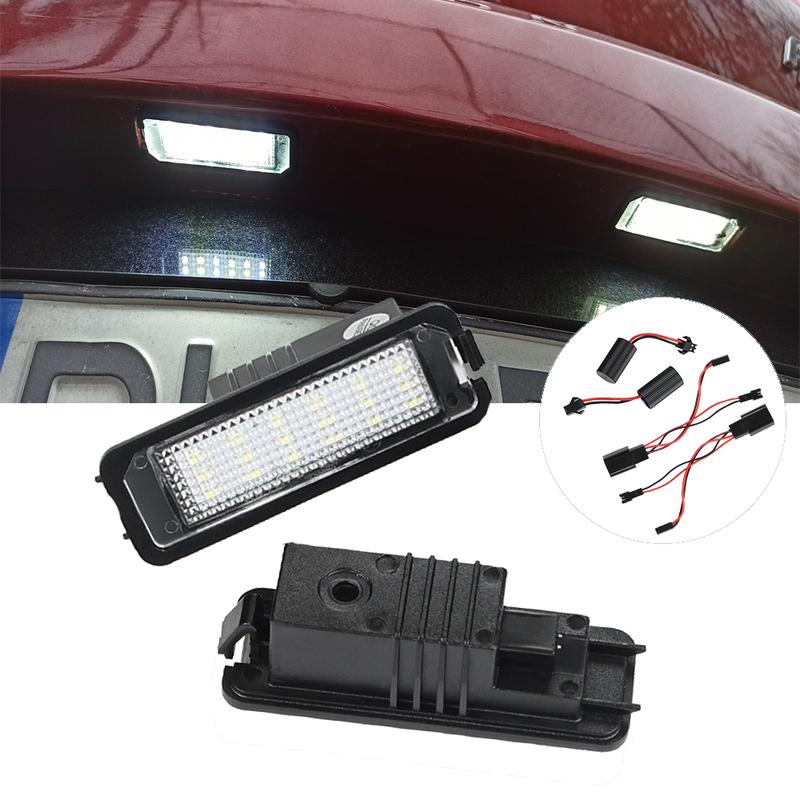 2x Задний светодиодный SMD фонарь подсветки номерного знака автомобиля Для VW GTi Golf 4 5 6 7 MK4 MK5 MK6 MK7 Passat B7 CC EOS Scirocco Beetle