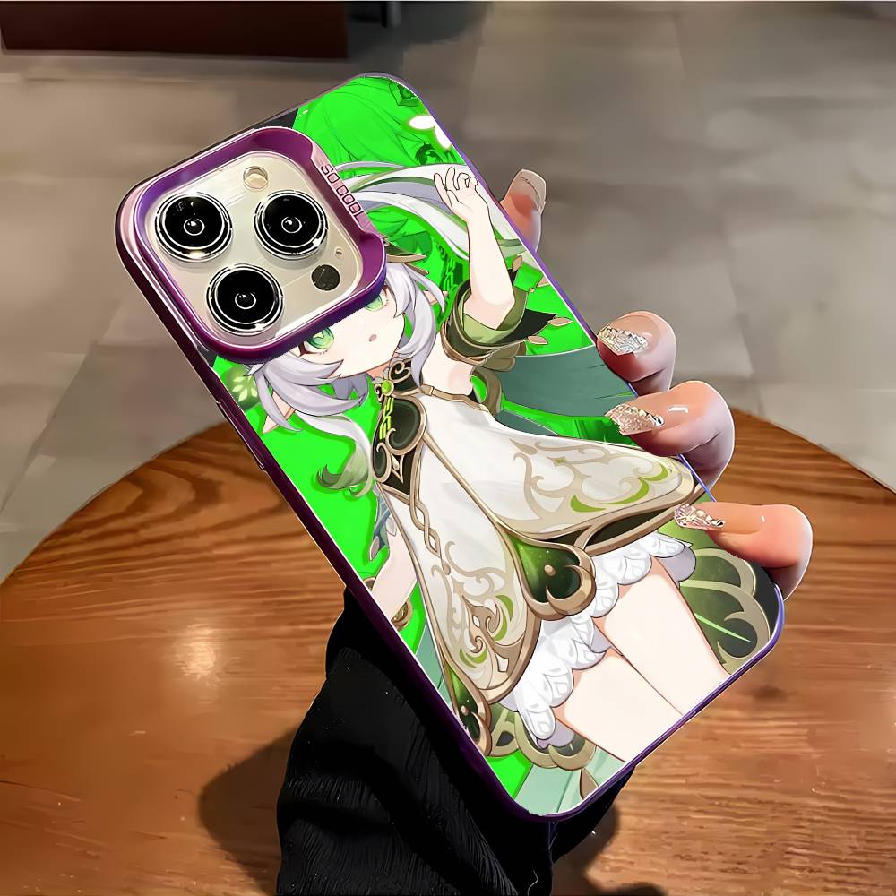 Чехол для телефона Нахида Genshin Impact Для IPhone 17 16 15 14 13 12 11 Plus Pro Max Разноцветный Лазерный Аврора Ударопрочный Чехол Funda