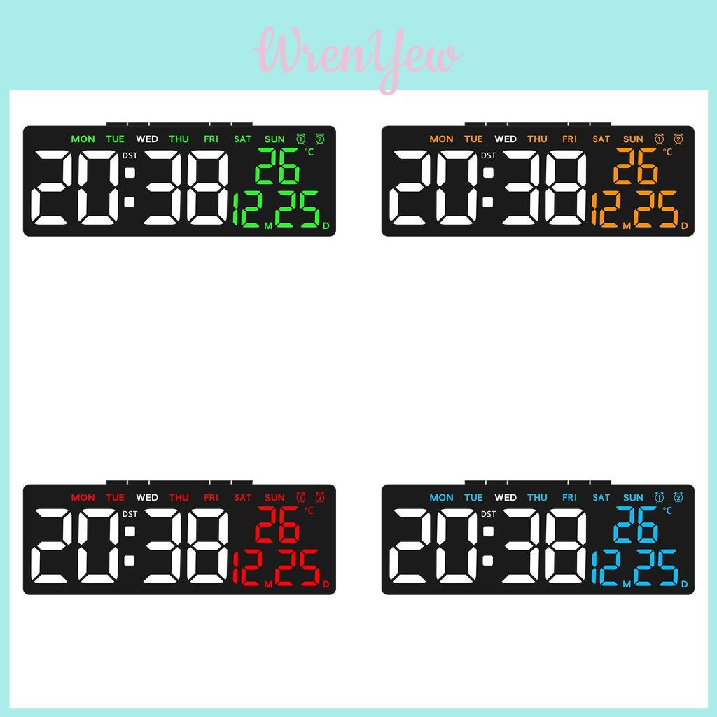 Minimalist Led Desktop Alarm Clock With Temperature Function Usb Output For Living Room Decor