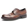 8401-1 Retro Polished and Old Big Head Leather Shoes, British Fashion Trend Men's Shoes First Layer Cowhide Shoes