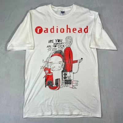 РЕДКИЙ! Винтажная футболка Radiohead 90-х, рок-группа, музыка, белая, унисекс, репринт, ГОРЯЧАЯ НОВАЯ футболка унисекс