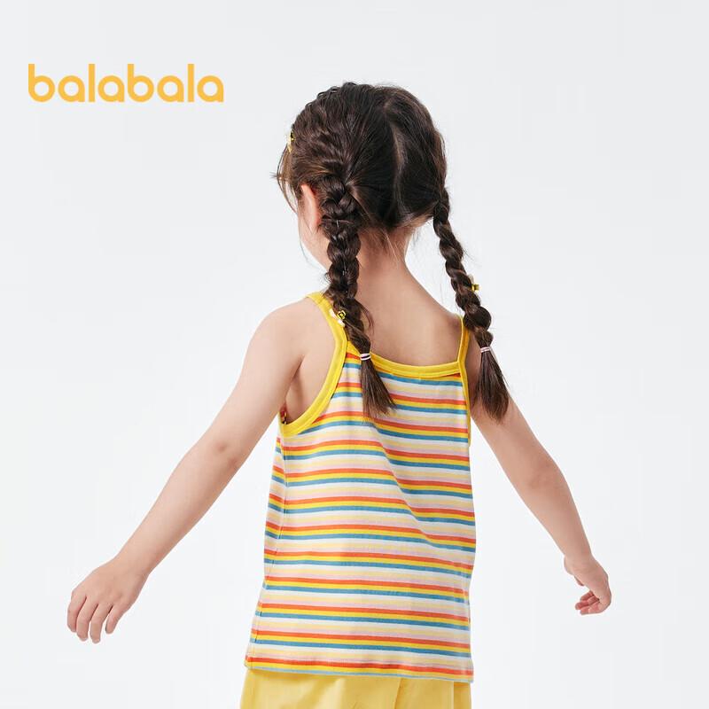 Balabala Girls' Striped Sleeveless Summer Top