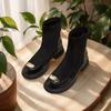 Ботинки на толстой подошве, ботинки Мартина на толстом каблуке, новые осенне-зимние ботильоны на небольшой платформе, эластичные тонкие ботинки