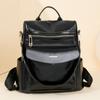 Backpack Female Retro Fashion Schoolbag PU Casual Middle-aged Backpack