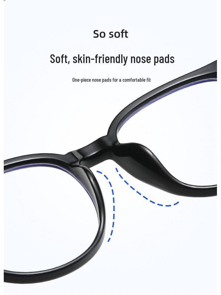 Ретро очки в японском стиле под дерево с черными оправами для мужчин и женщин, подходят для большого лица, с нулевой диоптрией