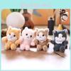 Cute Cat Realistic Plush Keychain With Ultra Soft Pp Cotton Bag Charm Gift