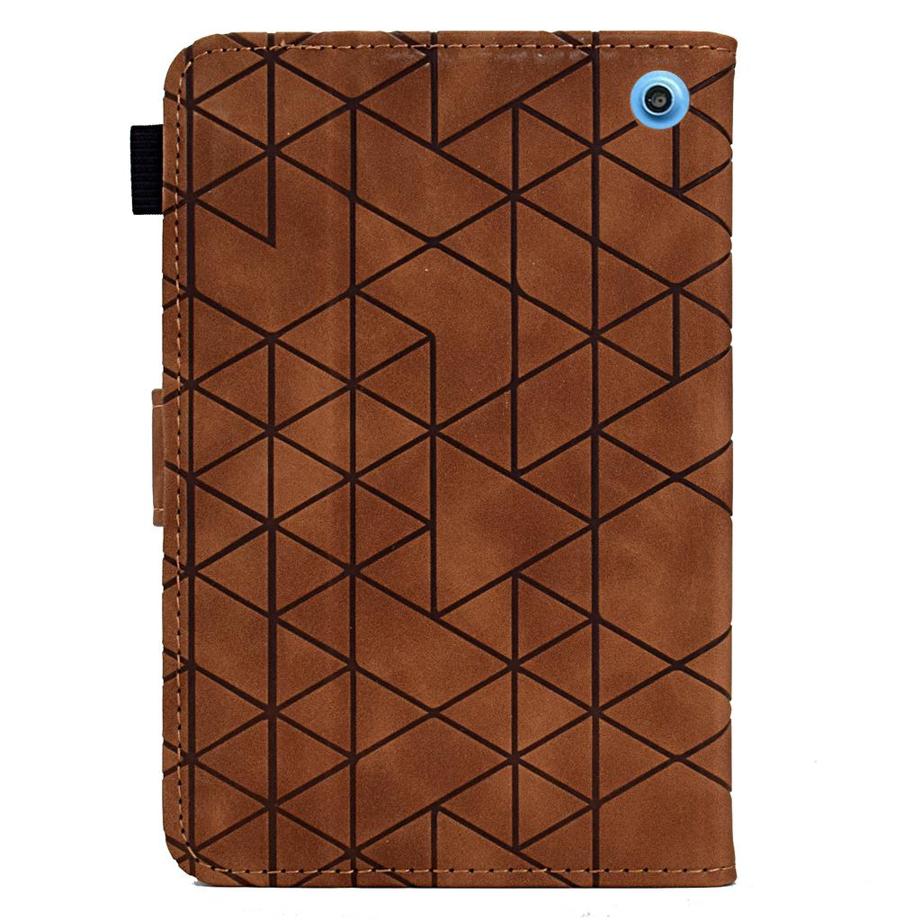 A9 For Amazon Fire HD 10 (2023) Case Card Slots Stand Rhombus Leather Tablet Cover
