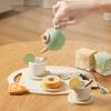 Wooden Tea Party Set Afternoon Tea Toys Play Food Pretend Play Kitchen Accessories Early Educational Toys Gifts For Kids