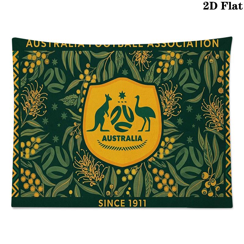 Socceroos Wall Tapestry Aesthetic Wall Hanging Printed Fabric Blanket Decorative Tapestries for Bedroom Living Room Home Decor