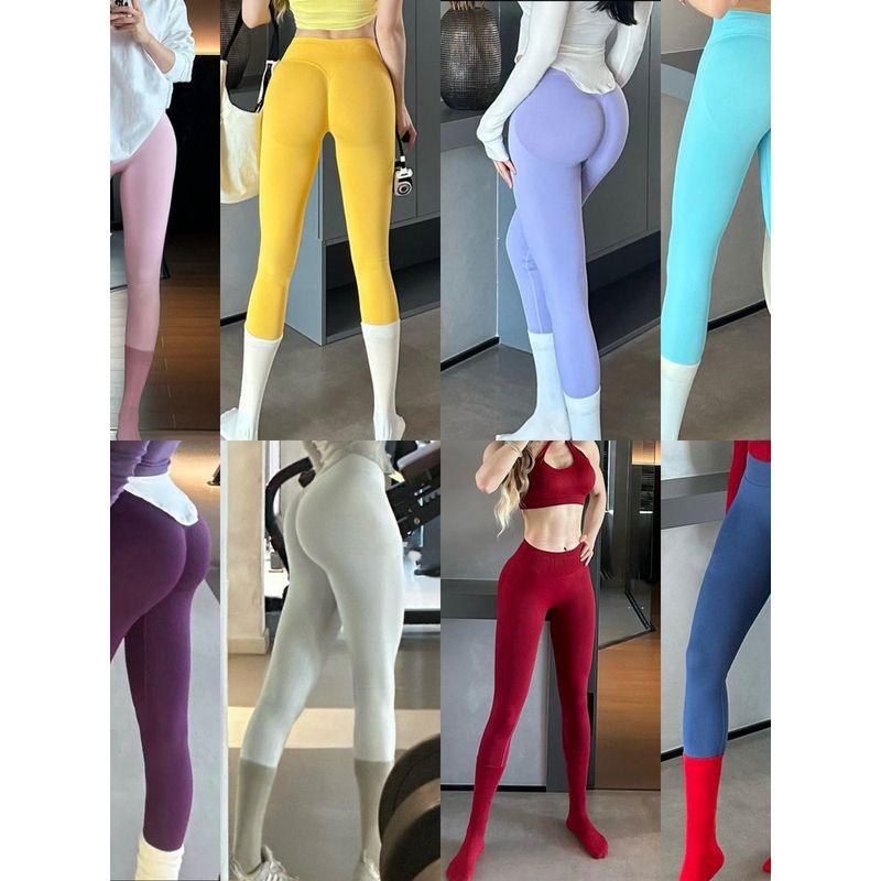Mid-Waist Dfy Yoga Pants European and American Style Seamless Tight-Fitting Fitness Pants for Women, Butt-Lifting, Suitable for Outdoor Sports
