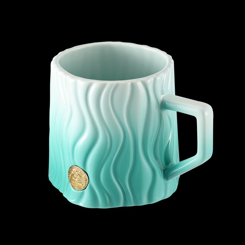 Starbucks Striped Embossed Badge Mug
