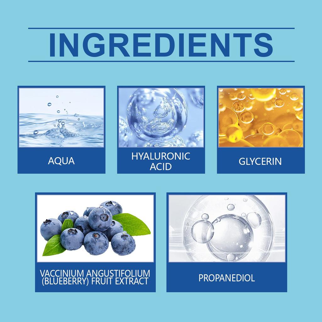 Капли для глаз с черникой, увлажняющий раствор для ухода за глазами, расслабьте глаза, снимите усталость, зуд, отек и боль в глазах, 15 мл