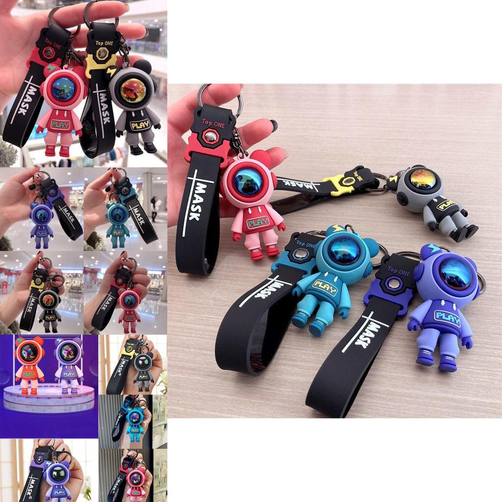 Высококачественный силиконовый брелок-кольцо в виде космонавта