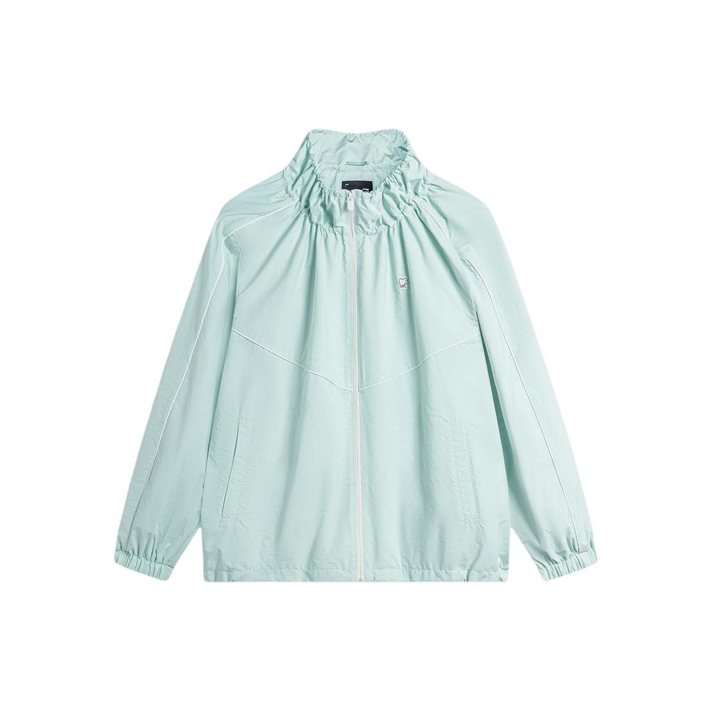 Li Ning Ice Smooth Cool Technology UV Protection Quick Dry Breathable Heart Print Loose Thin UPF100+ Sun Protection Shirt Women Tops AFDU694-3