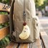 Vivid Expression Banana Clip Cute Plush Keychain Soft Stuffed Fruit Pendant Simulated Key Holder with Embroidered Face Cartoon Bag Charm for