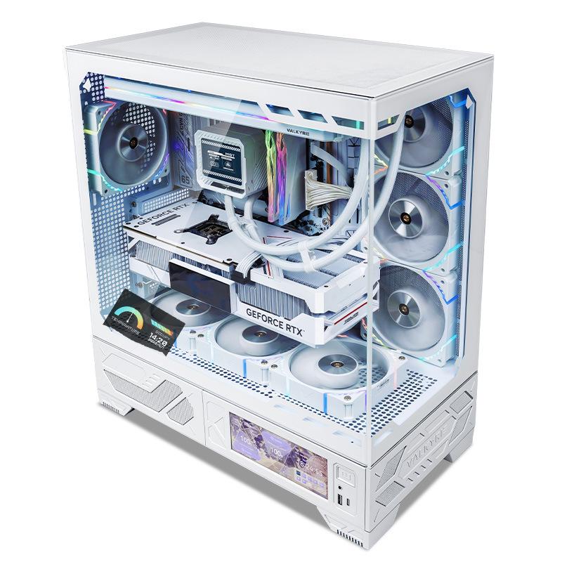 Корпус Valkyrie VK03 ATX Белый - 6,2-дюймовый сенсорный экран, Панорамный вид на море, Прозрачная боковая панель, 360° Водяное охлаждение