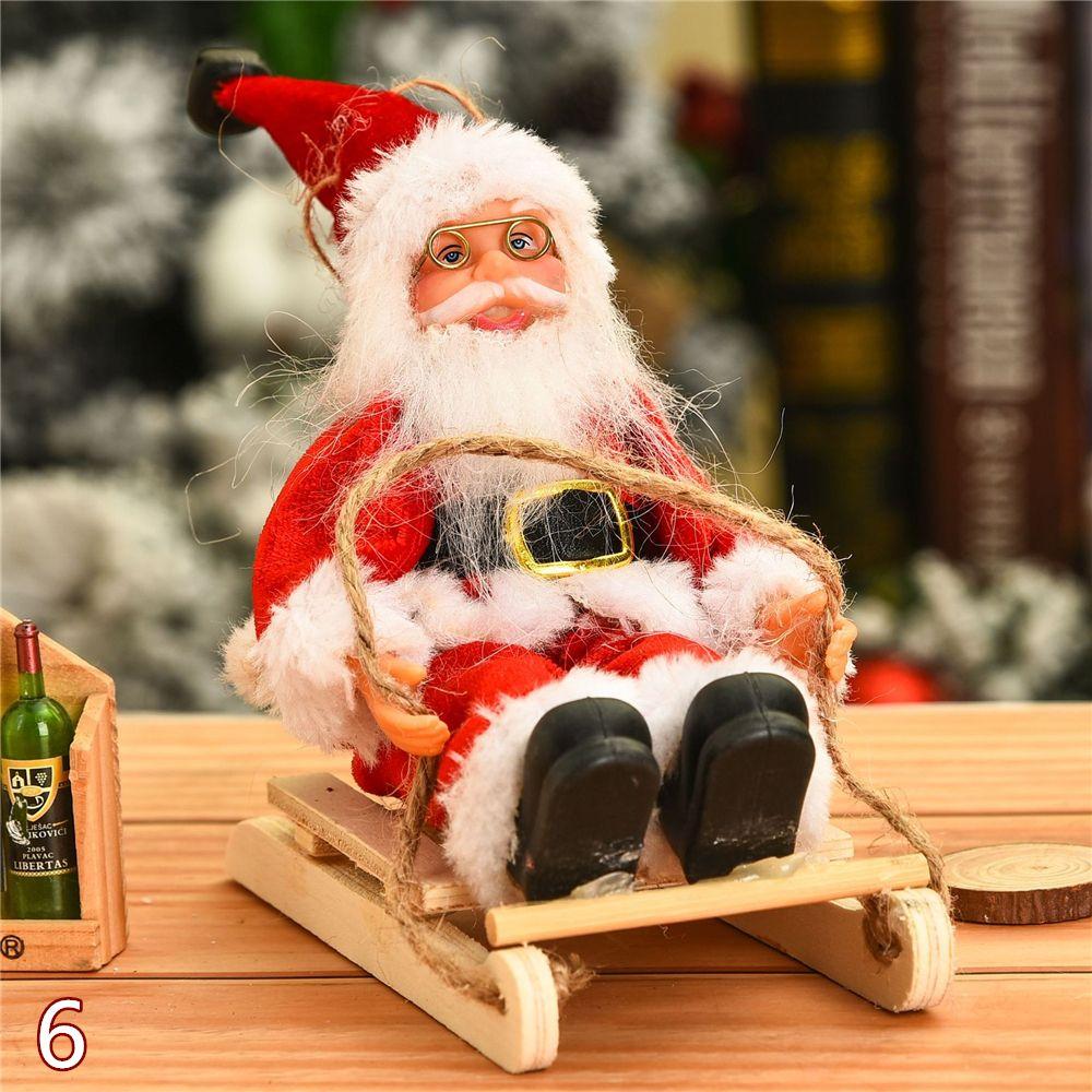 Sitting Festival Party Kids Toys Desktop Santa Claus Doll Christmas Tree Accessories Xmas Ornament