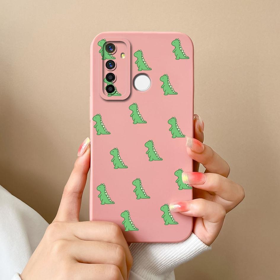 Чехол для Oppo Realme V13 X2 X7 V15 Q5 Q5i Q Q3 Q3i F29 A5 Pro Задние крышки с рисунком аниме-динозавров Мягкие силиконовые защитные чехлы для объективов для Oppo Shell