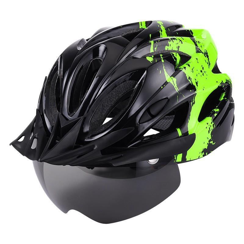 Integrated Cycling Helmet With Magnetic Snap-on Visor Rear LED Light Unisex Mountain Bike Half EPS Foam CE CPSC