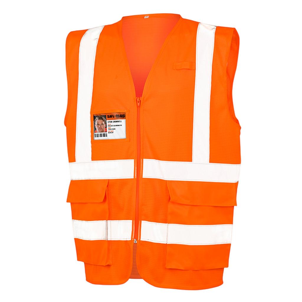 SAFE-GUARD by Result Unisex Adult Executive Cool Mesh Safety Hi-Vis Vest