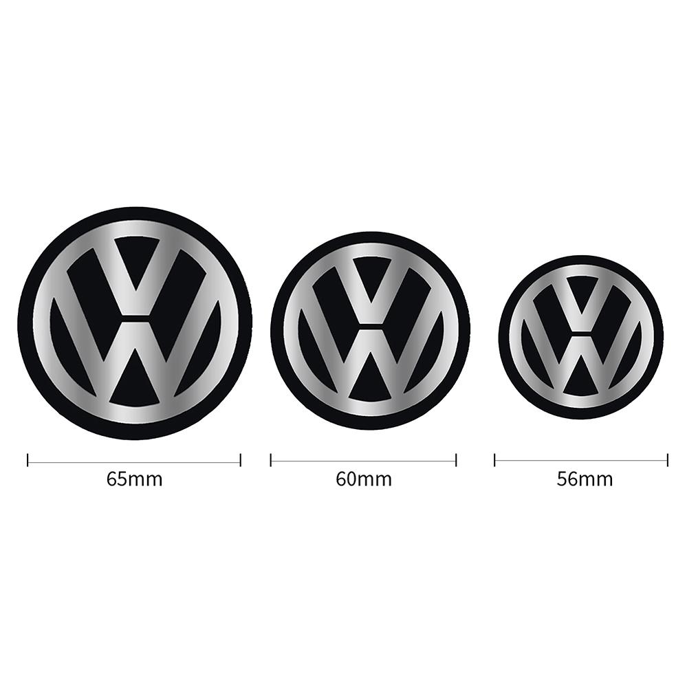4pcs 56/60/65mm Car Wheel Center Hub Caps Dust Cover Sticker For Volkswagen GTI Golf Polo Passat VW CC Tiguan T-ROC Jetta Taigo