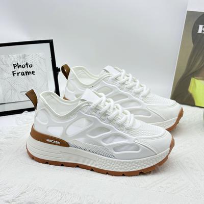 Платформенные кроссовки для папы женские летние сетчатые дышащие повседневные универсальные спортивные кроссовки женские