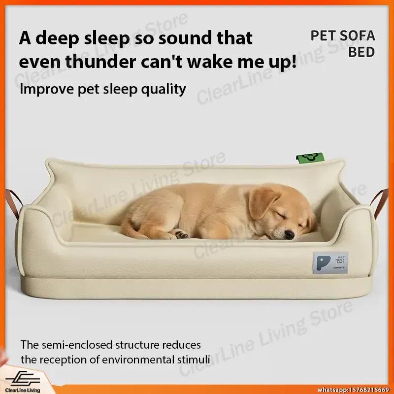 Orthopedic Dog Bed for Large Medium Small Dogs Waterproof Memory Foam Pet Sofa with Non-Slip Bottom Detachable Washable