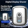 Double Head Mini Electric Shaver Magnetic Floating Men's Beard Trimmer  Travel Use