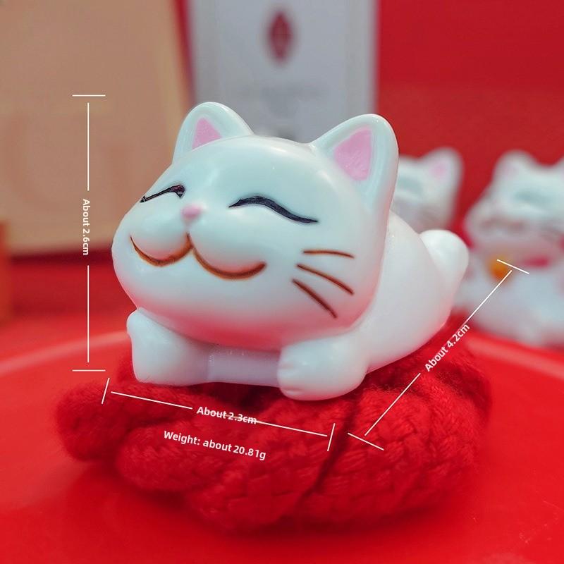 Фигурка Кота Удачи из смолы - Прекрасное украшение для рабочего стола, Подарок для снятия стресса на работе, Домашняя игрушка-фигурка