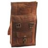 Men's Genuine Goat Leather Large Capacity Travel Laptop Backpack - Brown