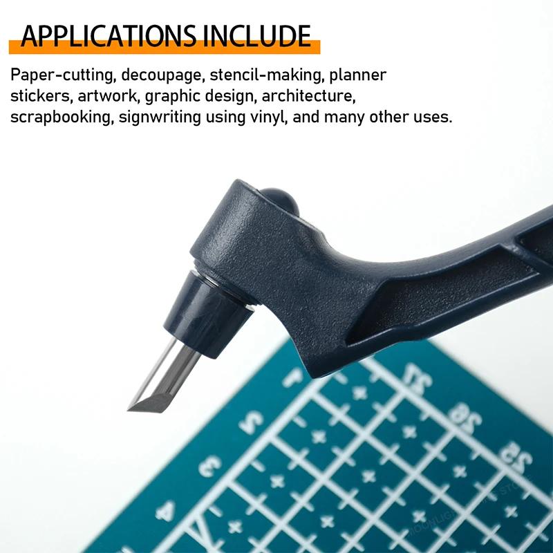 Новые инструменты для резки поделок с вращающимся на 360 градусов лезвием для резки бумаги, художественная резьба, ручка, инструмент для самостоятельной работы, портативный нож для резки из нержавеющей стали