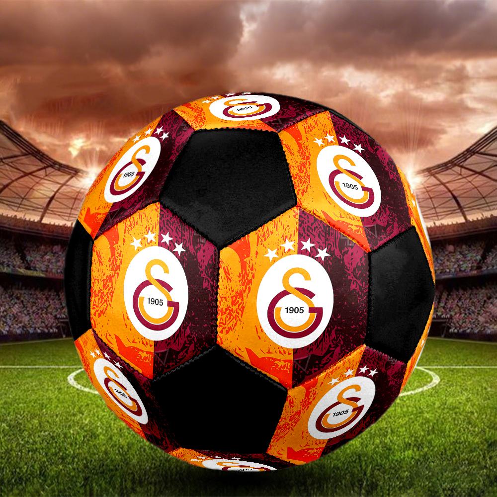 Футбольный мяч для зала Galatasaray Цветной Машинная строчка ПВХ Размер 5 Командная тренировка Готов к соревнованиям Прочный Высокий отскок Крутой Спортивный подарок