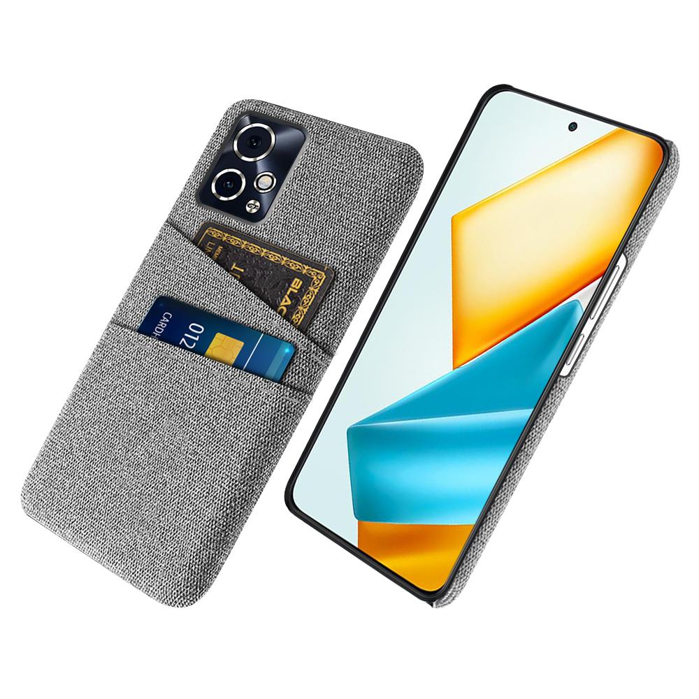 Чехол для телефона Honor 90 GT 5G с тканевой текстурой и двойным держателем для карт