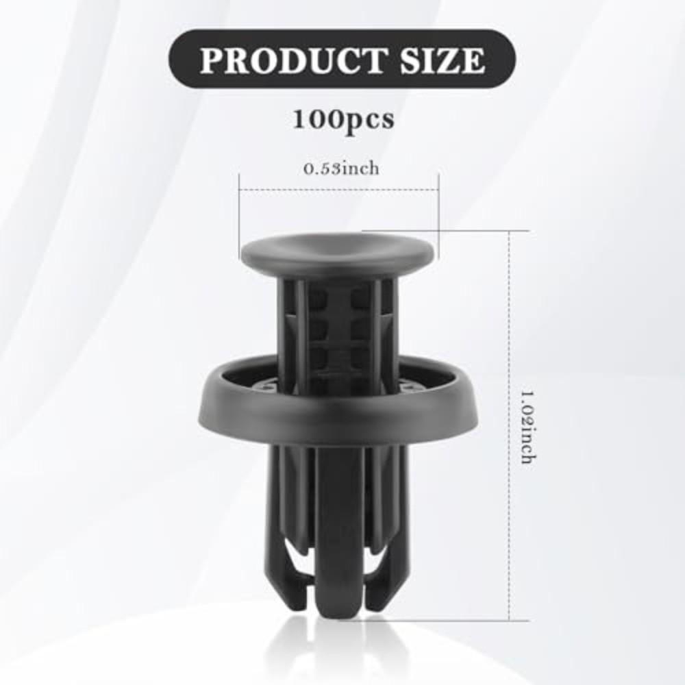 100pcs 100PCS Bumper Retainer Clips Push Type Car Plastic Rivets for Automotive Use