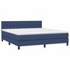 3140391 vidaXL Divan Bed with Mattress Blue 160x200 Cm Fabric
