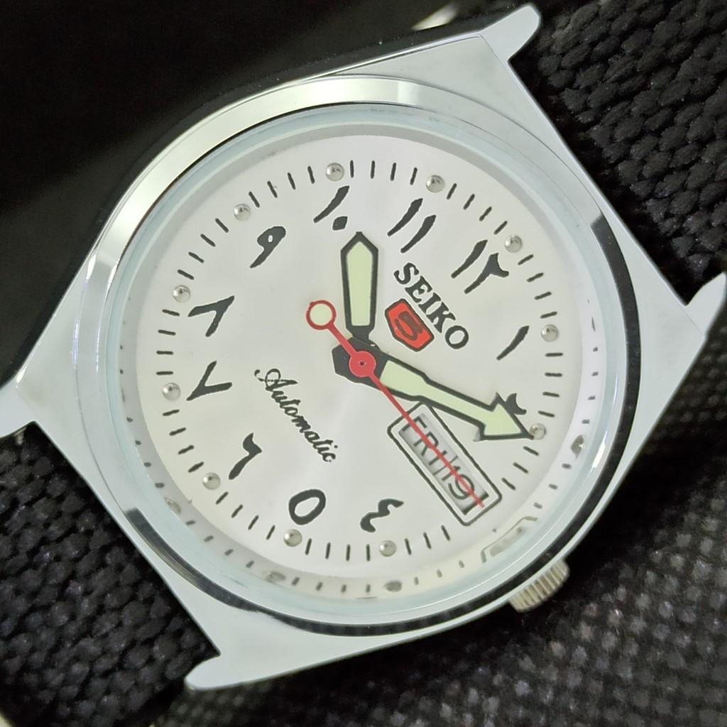ВОССТАНОВЛЕННЫЕ ВИНТАЖНЫЕ SEIKO 5 AUTO 6309A ЯПОНИЯ МУЖСКИЕ АРАБСКИЕ ЧАСЫ 533d-a280210-6