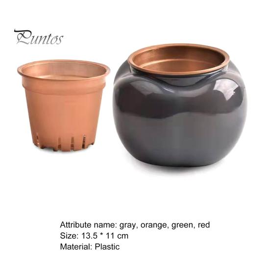 Небьющийся пластик 1 комплект цветочного горшка двухслойный декоративный цветочный горшок для растений с контейнером для воды
